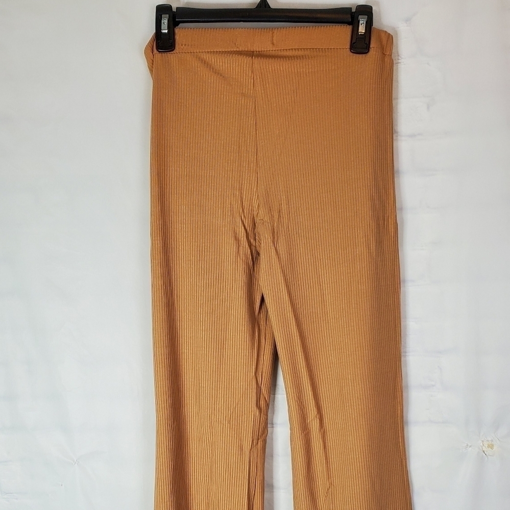 Rhodes Pant by Lett Knit Flare Loungewear Pant in Camel Like Skims - Picture 6 of 6